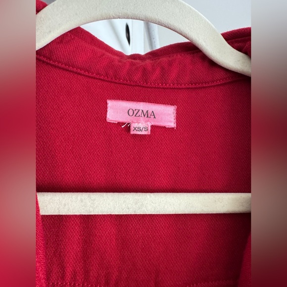 Ozma Zip Popover, Broken Twill, Tomato XS/S - Picture 5 of 6